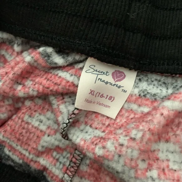 Secret Treasures Women's Velour Christmas Holiday Joggers Size XL - Picture 3 of 4